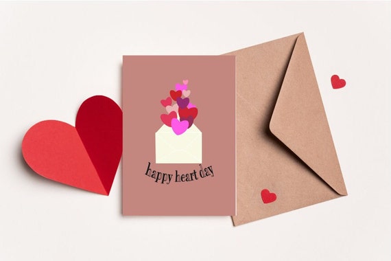 Happy Valentine Day Card With Red Roses And Envelopes, Perfect For