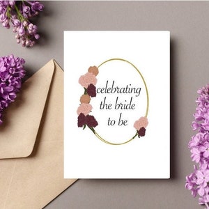 For The Bride To Be I Bachelorette I Bridal Shower I Engagement I Greeting Card
