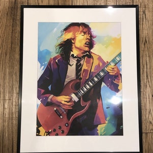 Angus Young AC/DC Guitarist Poster Print - Etsy