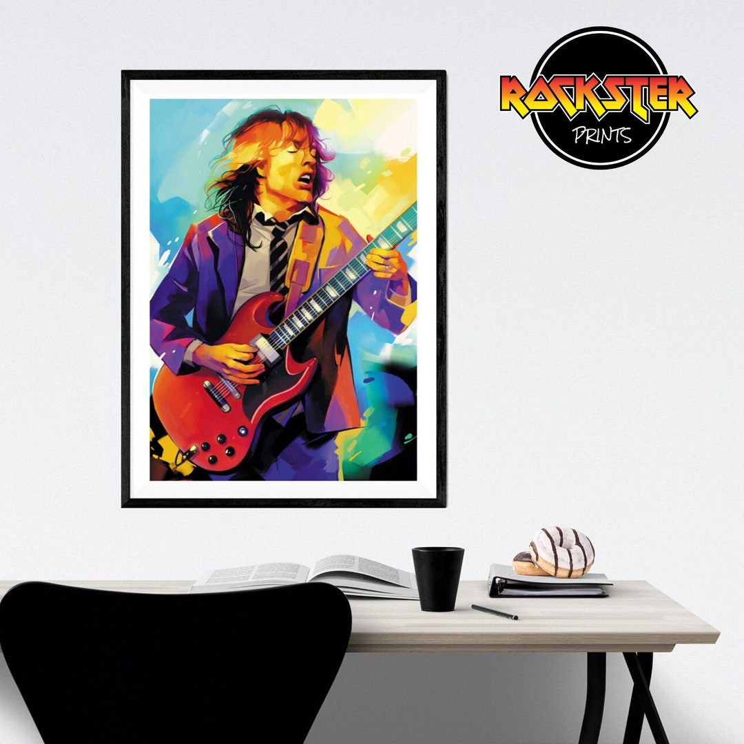 Angus Young - AC/DC - Guitarist Poster Print - Etsy