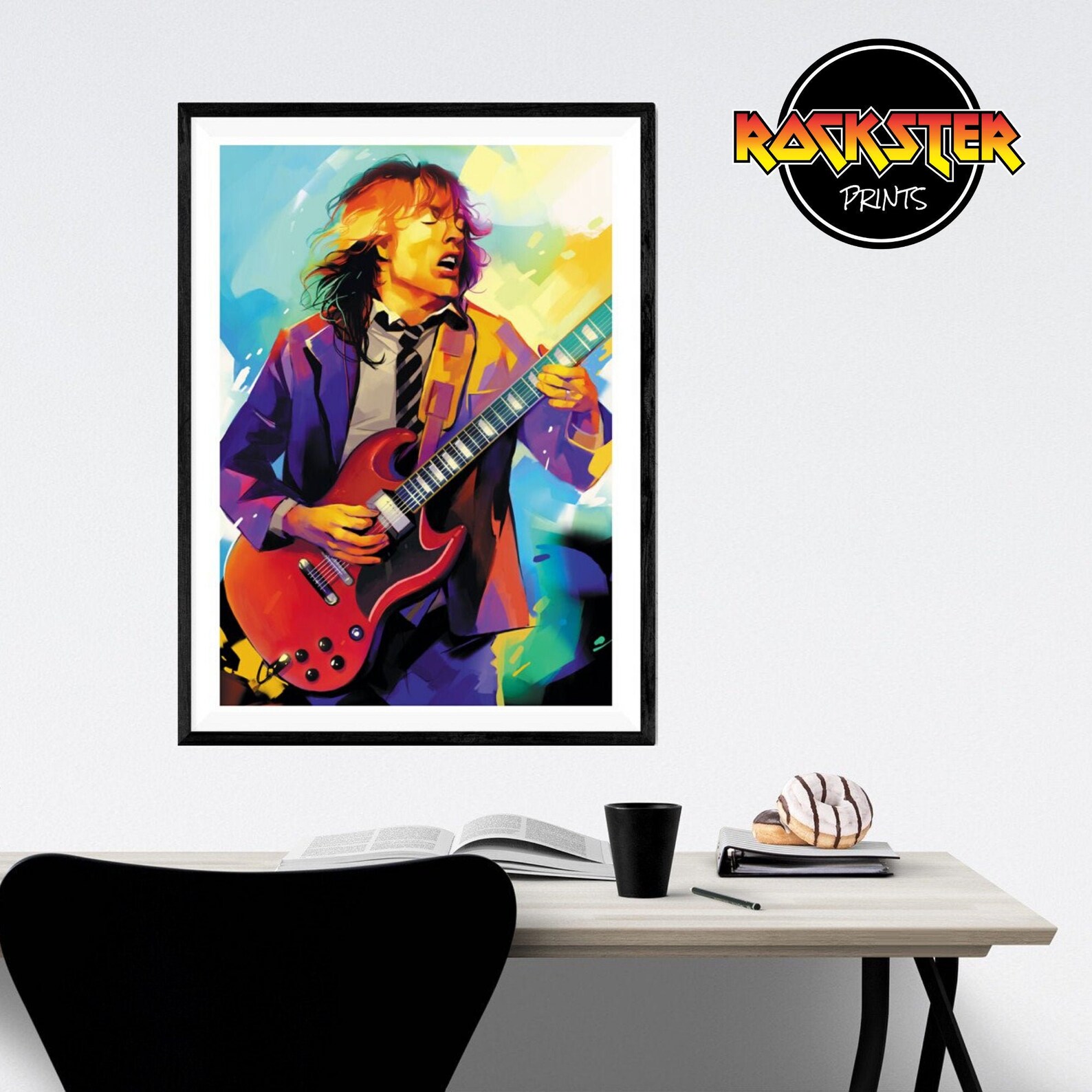 Angus Young - AC/DC - Guitarist Poster Print - Etsy UK