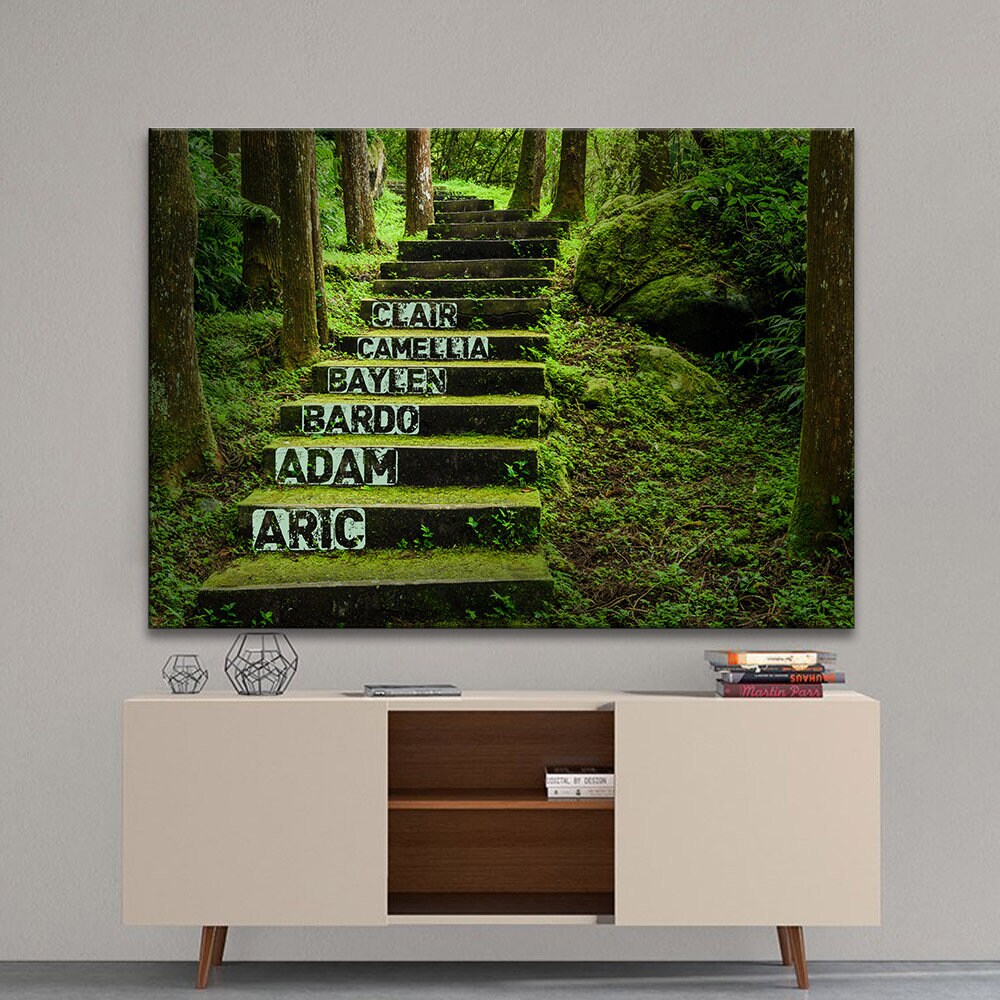 Personalized Forest Multiname Custom Canvas, Wall Art Personalized