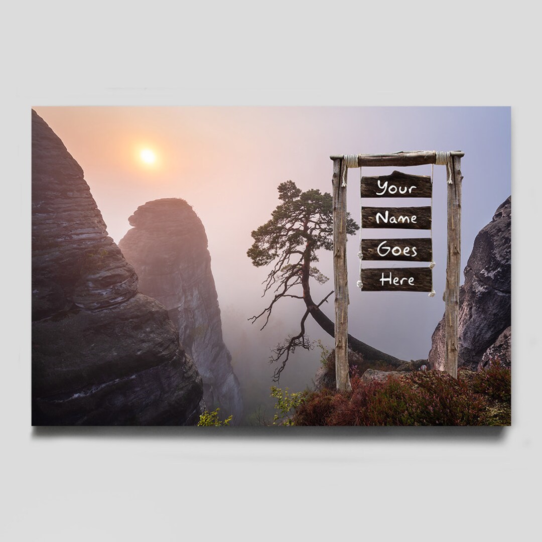 Personalized Lovely View Multiname Custom Canvas, Wall Art