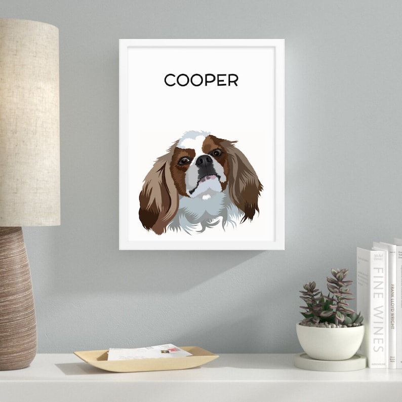 Custom Cat Painting, Digital Pet Photo Personalised Pet Photo Pet Photo Frame Custom Dog Painting Custom Pet Portrait Custom Pet Photo