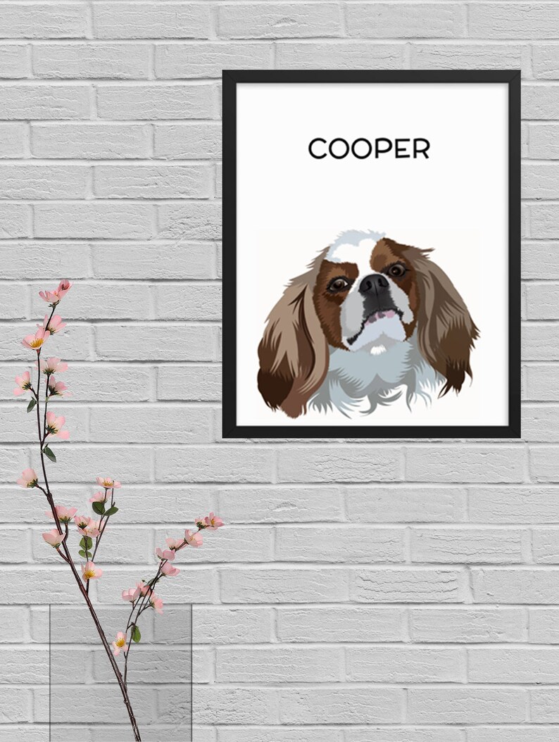 Custom Cat Painting, Digital Pet Photo Personalised Pet Photo Pet Photo Frame Custom Dog Painting Custom Pet Portrait Custom Pet Photo