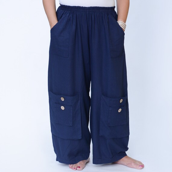 white linen trousers size 22