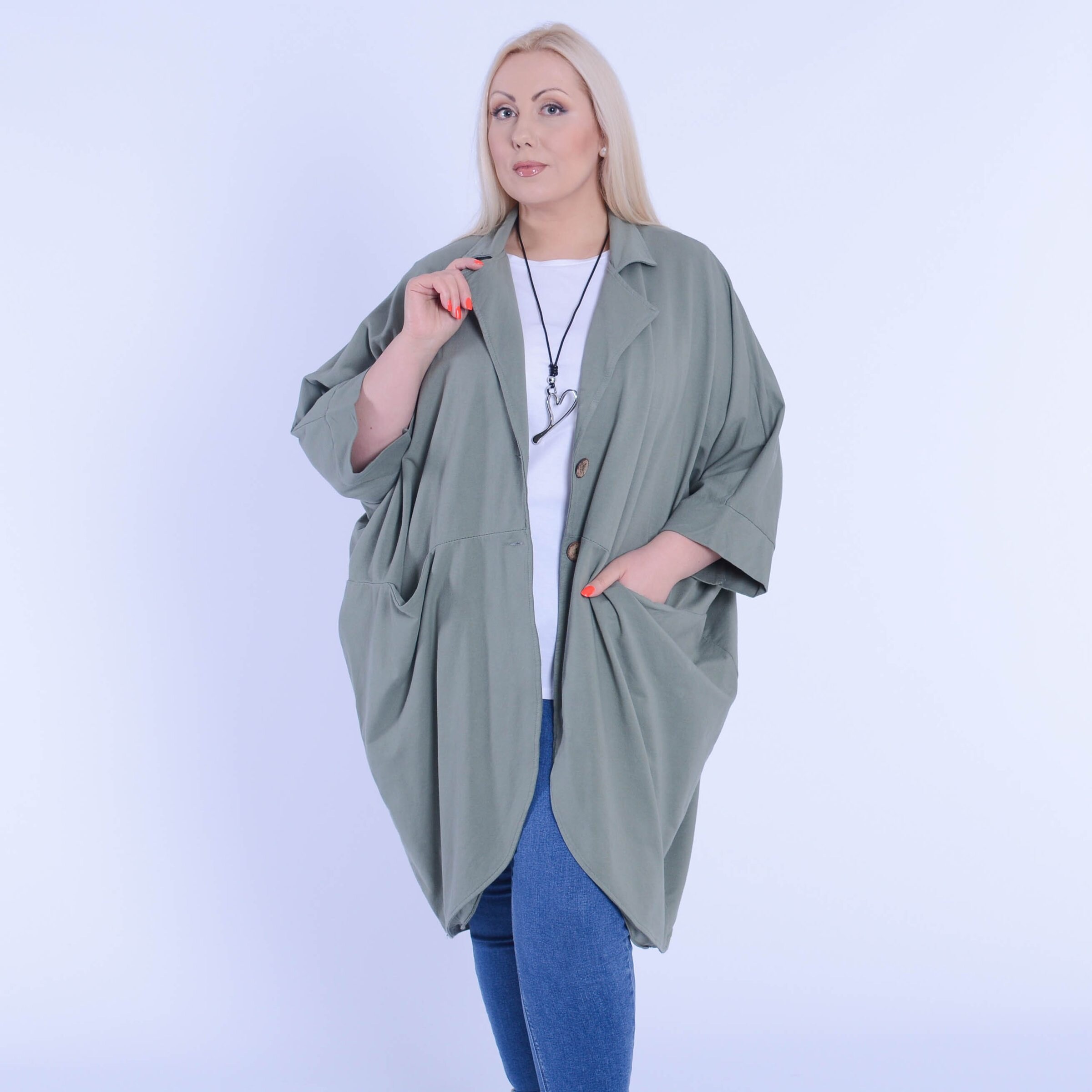 Womens Ladies Plus Size Lagenlook Cotton Batwing Cardigan Etsy