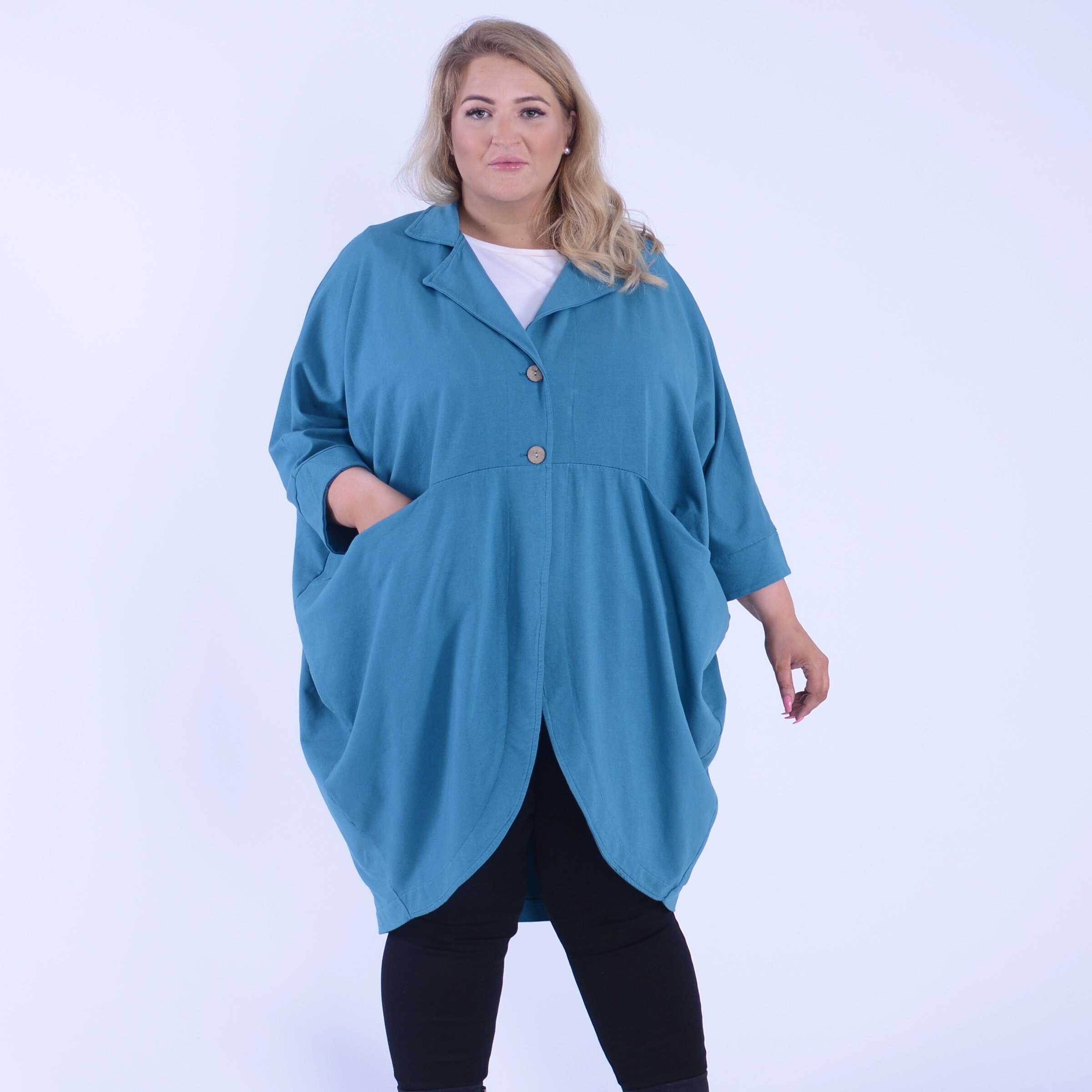 Womens Ladies Plus Size Lagenlook Cotton Batwing Cardigan Etsy