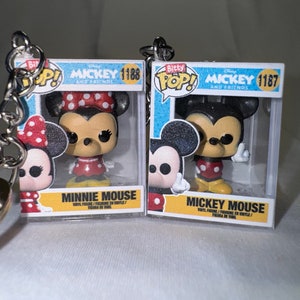 Couples Keychains - Disney Mickey and Minnie Funko Pop Keychains - Mickey Mouse and Minni Mouse Bitty Pop Keychain