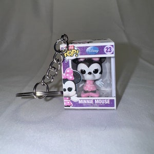 Disney Minnie Mouse Keychain - Funko Pop Keychain - Minnie Mouse Bitty Pop Keychain