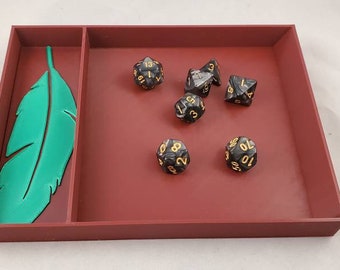 Dice Rolling Tray with Dice Holder