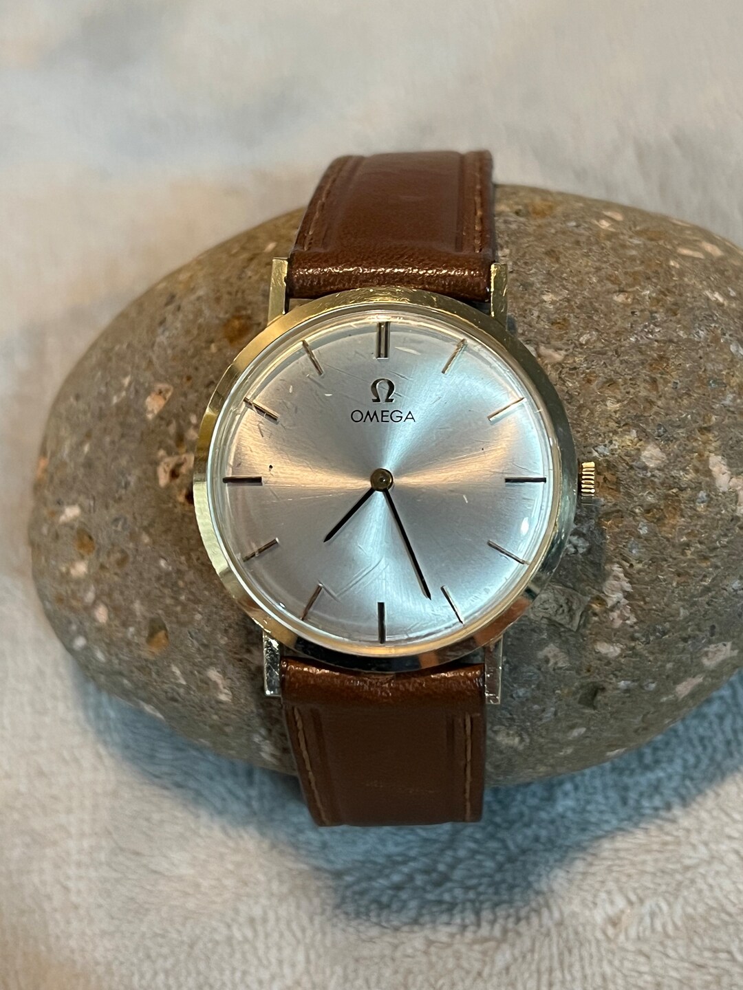 14K Solid Gold Omega Mens Dress Watch Vintage Etsy