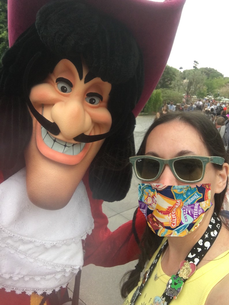 Rare Disneyland California Adventure Attractions Face Mask Etsy