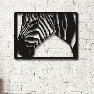 Zebra Wall Art Digital File For Laser and CNC | dxf ai svg eps | Laser cut files, vector pattern, vector templates, Art