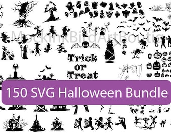 Halloween SVG,Halloween Witch svg,Halloween Ghost svg,Halloween Vector,Halloween Silhouette,halloween svg files,Halloween Bundle Set Clipart