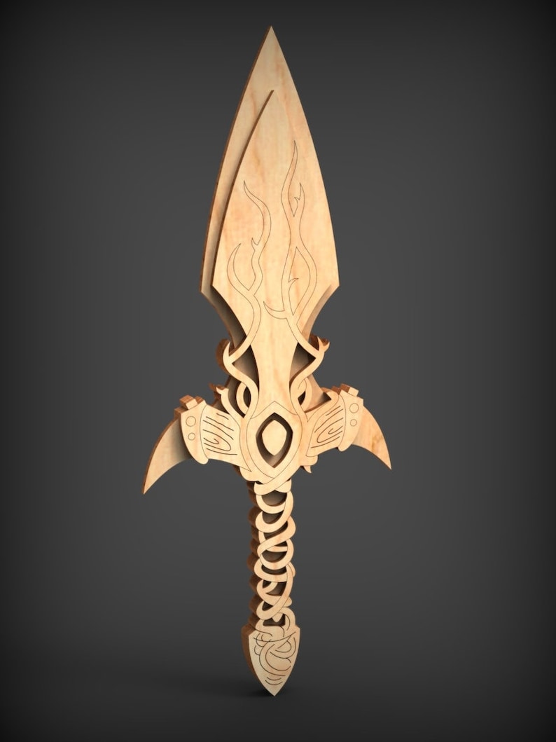Sword Digital File for Laser and CNC | Dxf Svg Ai Eps DWG | Laser Cut ...