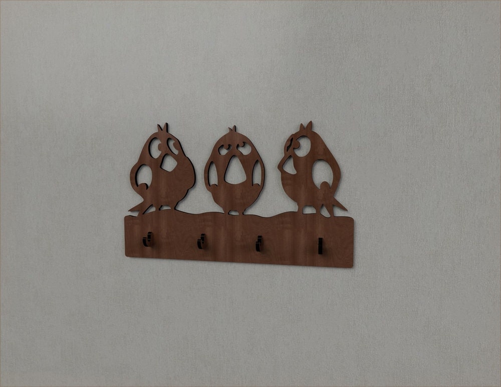 Bird Wall Hanger 6mm Digital File for Laser and CNC CDR Etsy