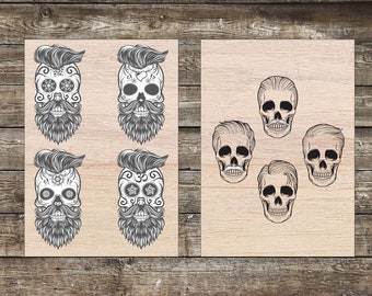10 Skull Candy Digital File For Laser and CNC | Ai svg eps | Laser cut files, vector pattern, vector templates, Art