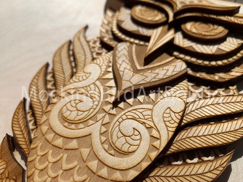 Download Multilayer Mandala Owl Svg Lasecut Files DXF SVG AI eps | Etsy