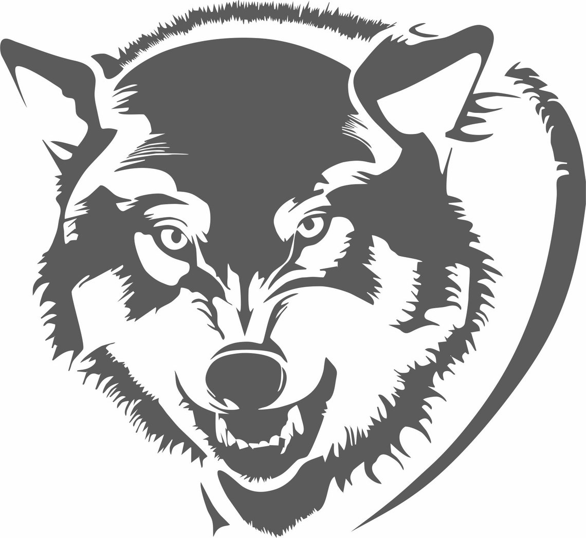 Wolf Wall Digital File for Laser and CNC SVG DXF Dwg Ai Eps Etsy