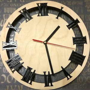 Wall Clock Art Digital File For Laser | Clock  svg dxf PDF eps Ai | Art Laser cut files vector templates, clock vector files