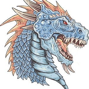 Art Dragon Ai CDR, Digital file, T-shirt, design plan, template