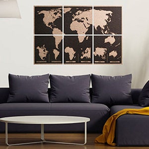 Fichier numérique de carte du globe pour laser et CNC | RDC | Fichiers découpés au laser, motif vectoriel, modèles vectoriels, plan