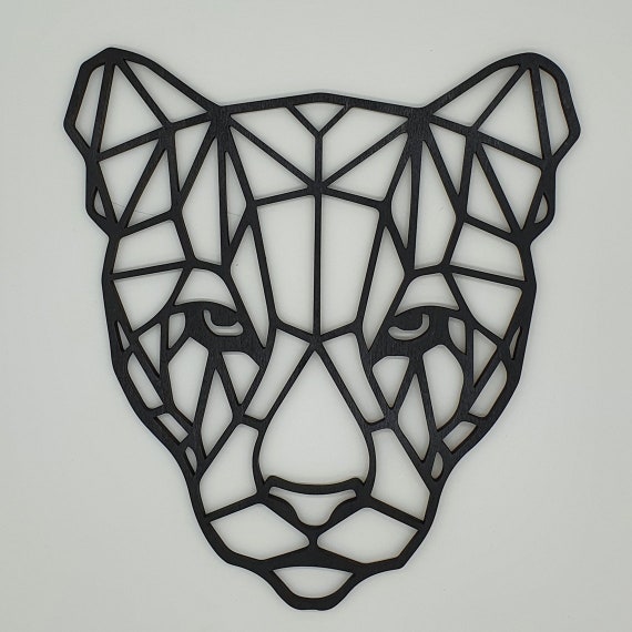 Puma Polygonal Wall Art Digital File For Laser and CNC dxf ai svg eps Laser cut files vector pattern vector templates Art Etsy Mexico