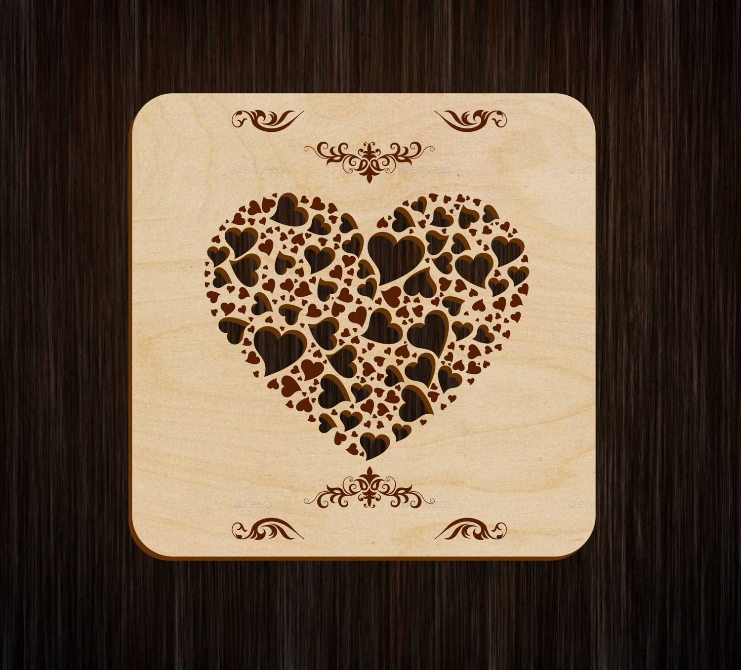 Heart Love Digital File For Laser and CNC | Ai svg dxf dwg eps | Laser cut files, vector pattern, vector templates, Art
