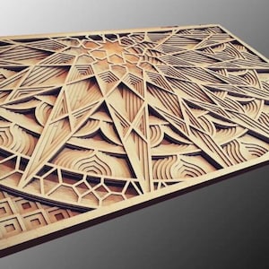 Mandala Multi Layers Digital File For Laser and CNC | CDR SVG | Laser cut files, vector pattern, vector templates, Art