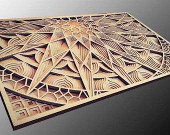 Mandala Multi Layers Digital File For Laser and CNC | CDR SVG | Laser cut files, vector pattern, vector templates, Art