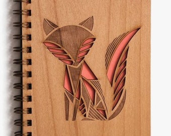 Notebook Cover Fox Digital File For Laser and CNC | SVG | Laser cut files, vector pattern, Art, vector templates, plan
