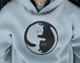 cat yin yang sweatshirt