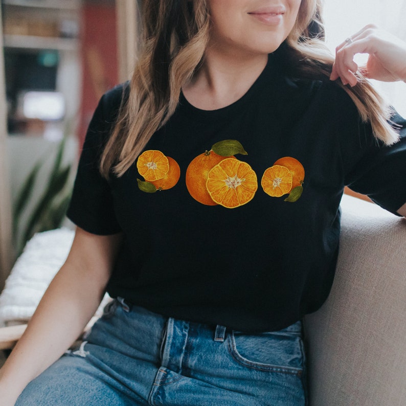 Fruity Orange Shirt Women's T-Shirt Graphic Fruit Shirt | Etsy