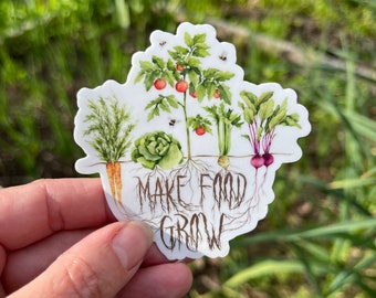 Make Food Grow Vinyl Sticker