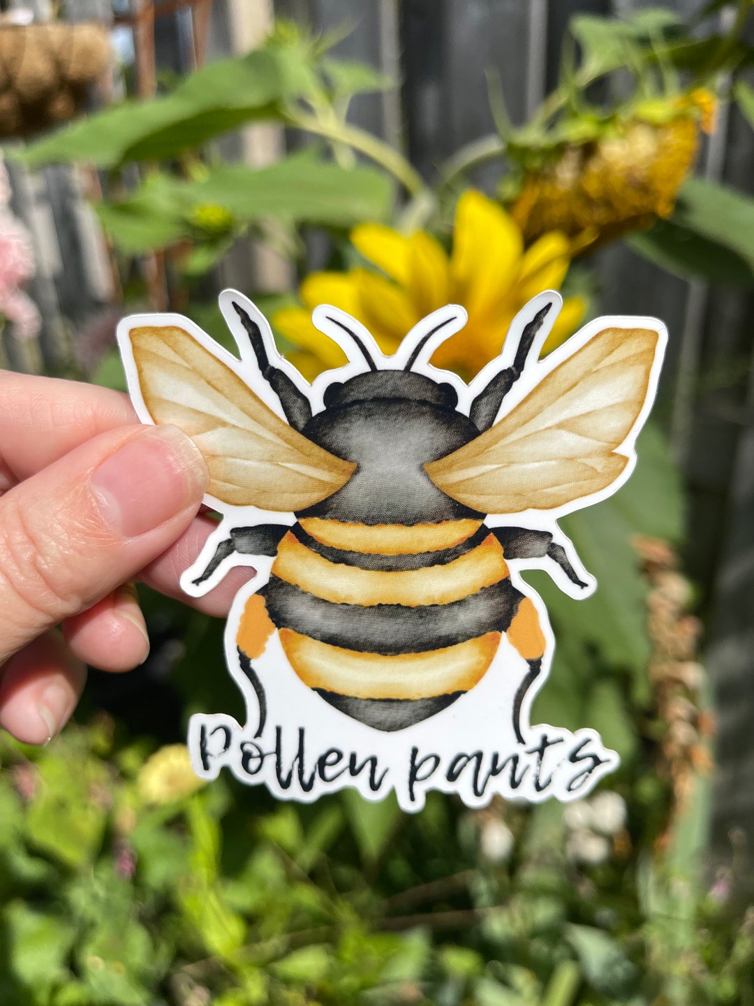 Pollen Sticker Bee “pollen Pants” Vinyl Sticker - Etsy