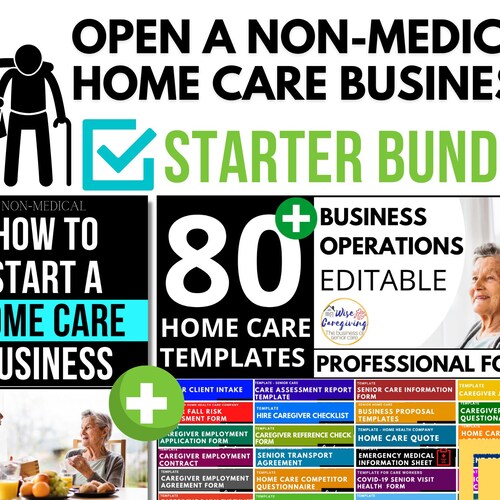 Start A Care Business Guide 80 Senior Care Templates - Etsy Canada