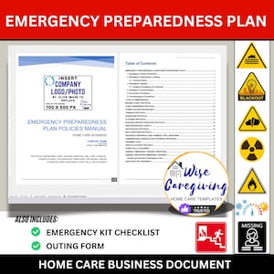 Home Care Emergency Preparedness Manual Template: Editable MS Word Docs
