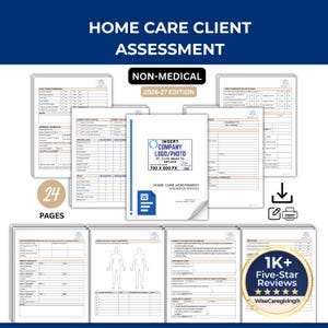 ADL Assessment Template: New Home Care Business Client, Non-Medical Document (MS Word)