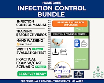 Infection Control Training Bundle: Employee Manual & Documentation (MS Word)