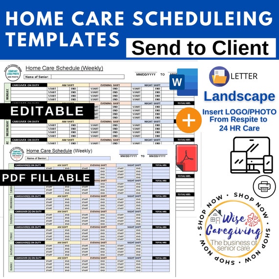 home-care-schedule-template-caregiver-shift-senior-care-work-etsy-uk