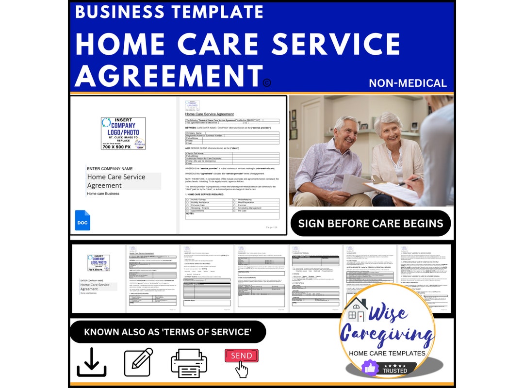 Home Care Business Agreement Template Terms of Service Contract Home Care Business Agreement Template Terms of Service Contract