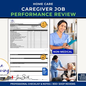 Caregiver Performance Review Template: Home Care Employee Evaluation Form (Editable MS Word)