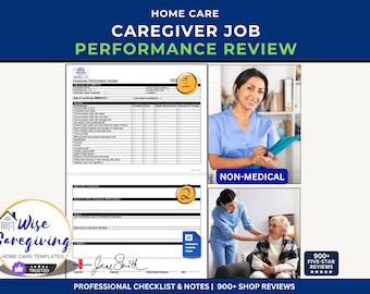 Non Medical Caregiver Performance Review Template: Home Care Employee Evaluation Form (Editable MS Word)