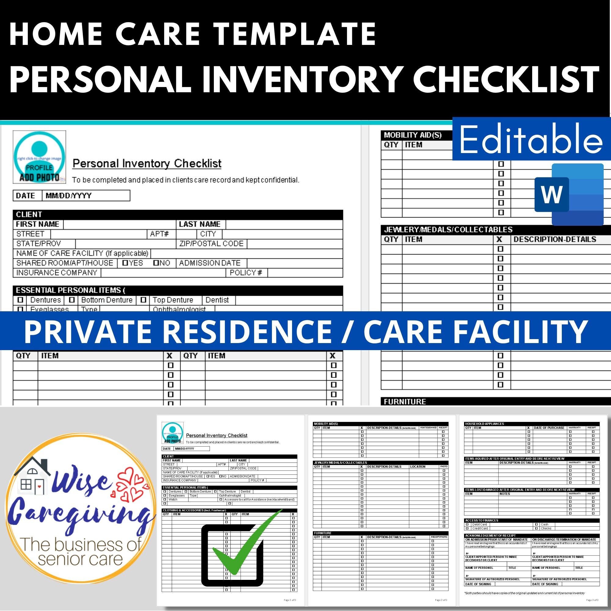 Personal Inventory Example Inventory Checklist Template Excel