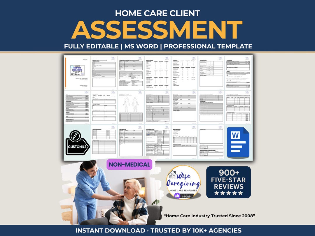 Non-medical Client Assessment: Home Care Template | Support Service ...