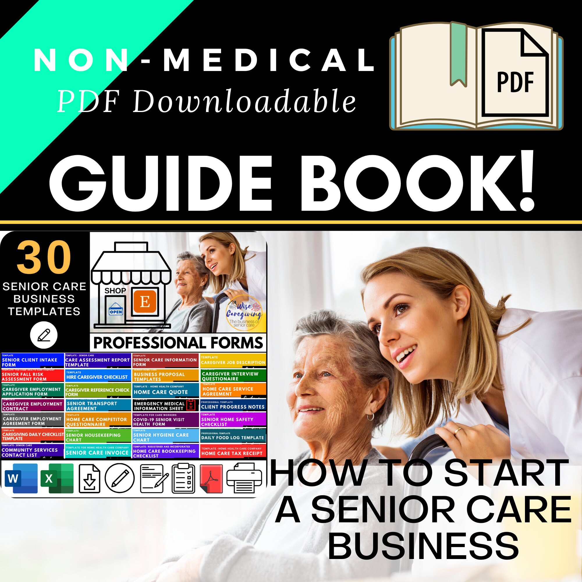 Start A Senior Care Business Non Medical Guide Book 30 Etsy