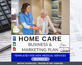 Home Care Agency Startup Financial Planning Bundle | Business Plan, Licensing Prep & Cash Flow Tools