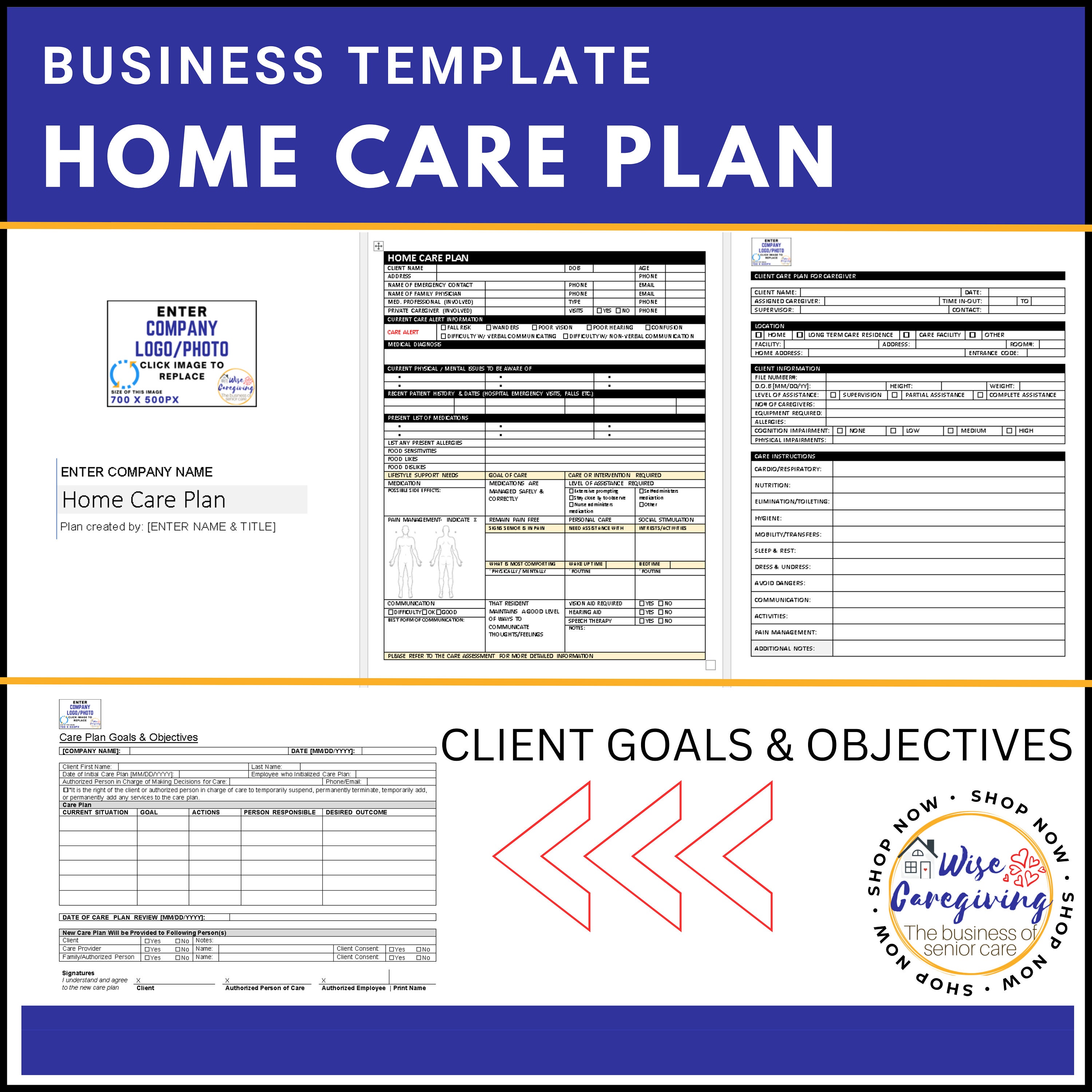 Home Care Plan Template Client Profile Personal Care Agency Etsy UK Home Care Plan Template Client Profile Personal Care Agency Etsy UK