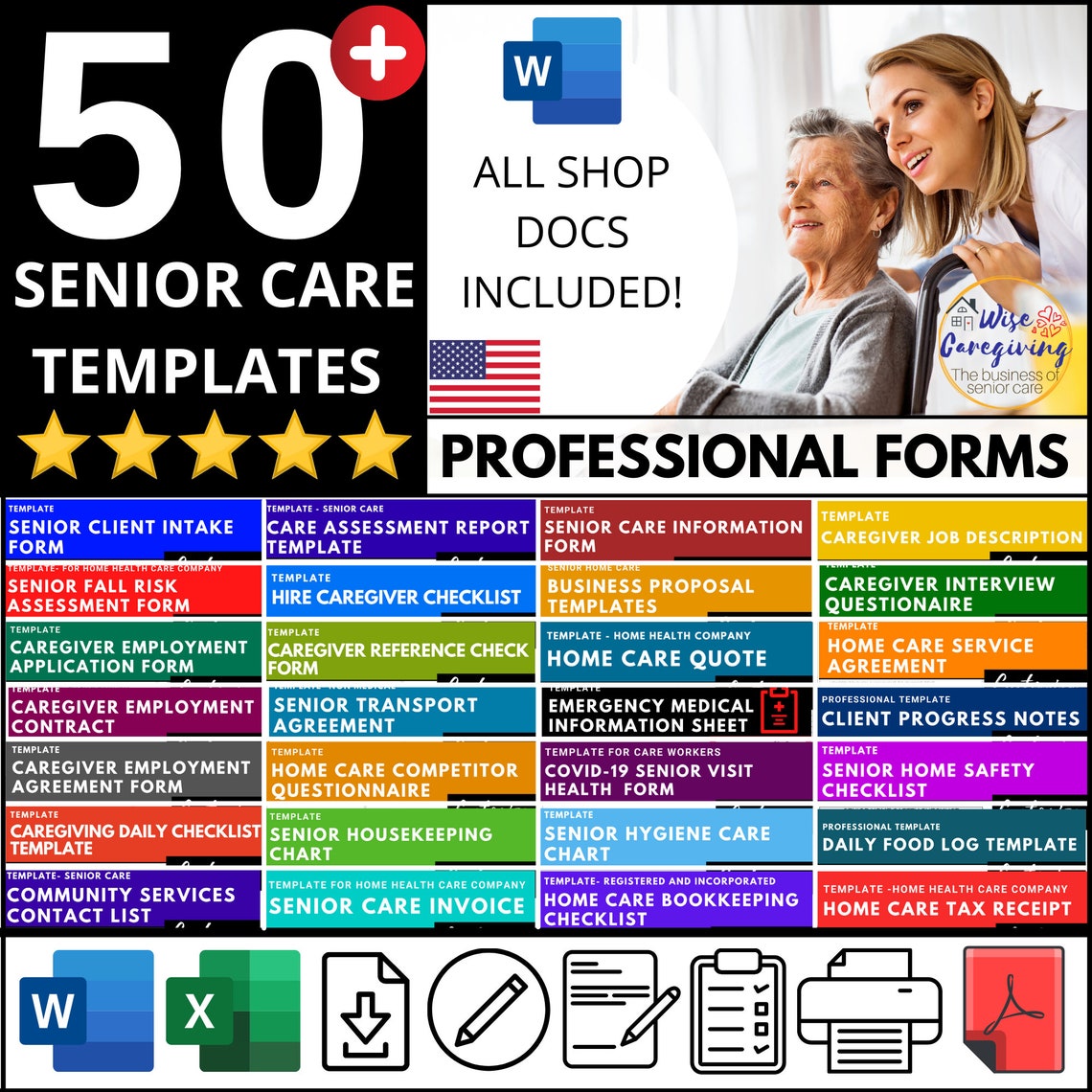 Senior Home Checklist-Professional Senior Care | Etsy